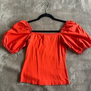 H&M XS Red Off Shoulder Blouse